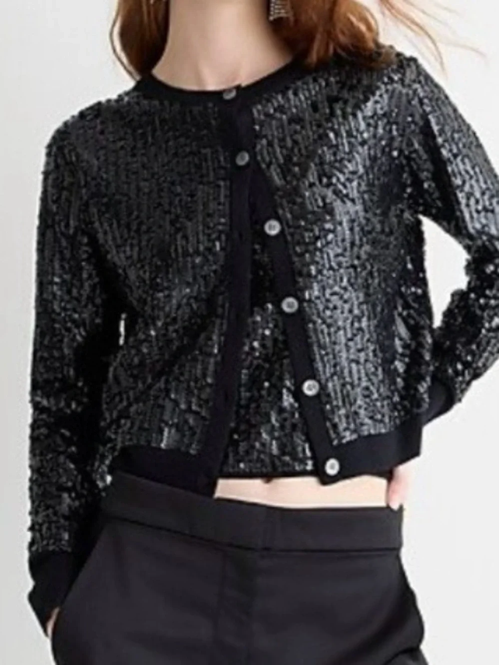 J. Crew Sequin Jackie Cardigan Sweater size large never worn